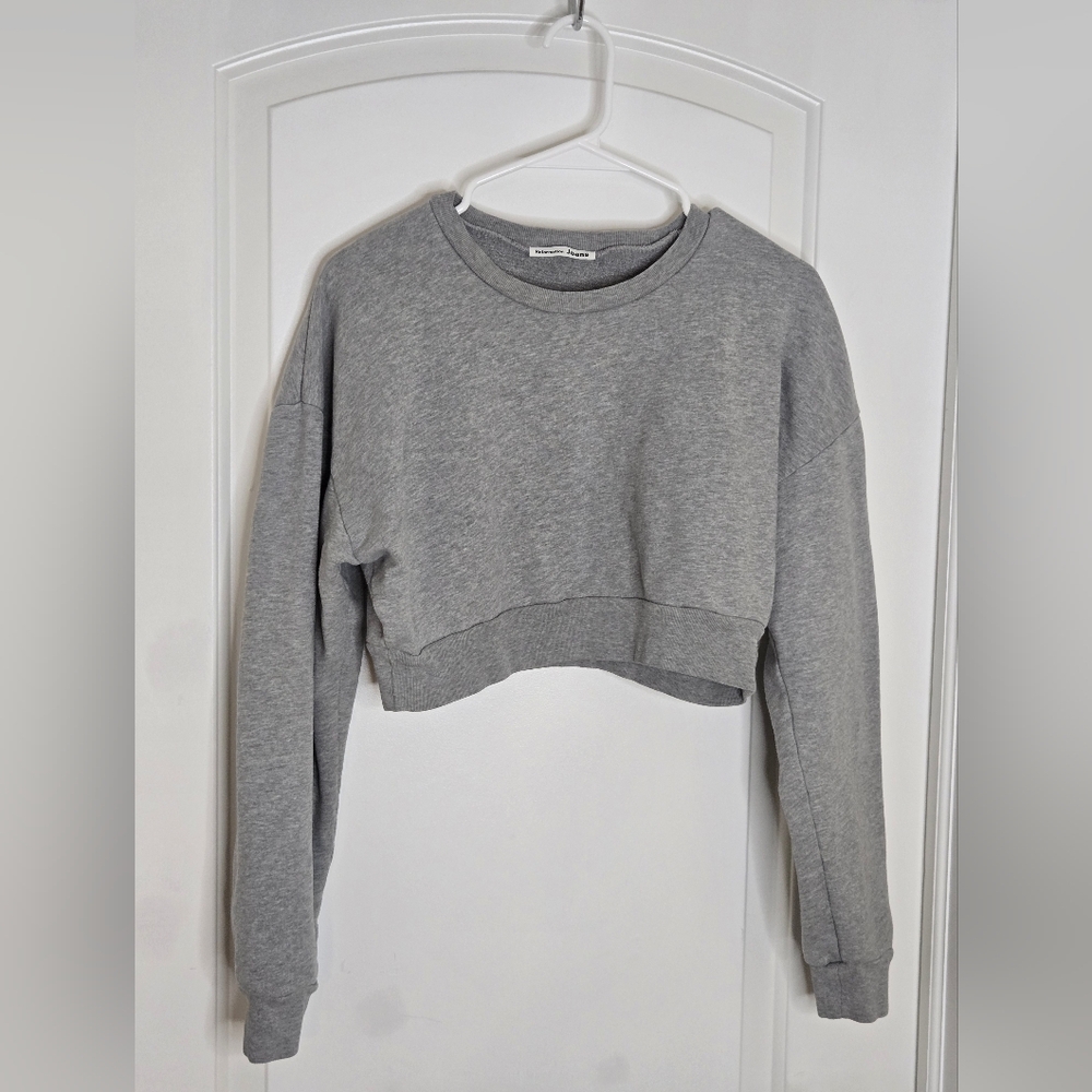37. Reformation Jeans | Organic Cotton Cropped Crewneck Sweatshirt –Gray – Small